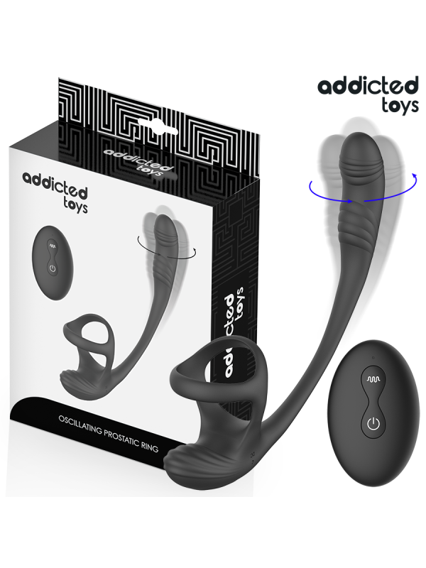 ADDICTED TOYS PLUG ANAL VIBRACION Y WAVING 360º Y ESTIMULADOR TESTICULOS